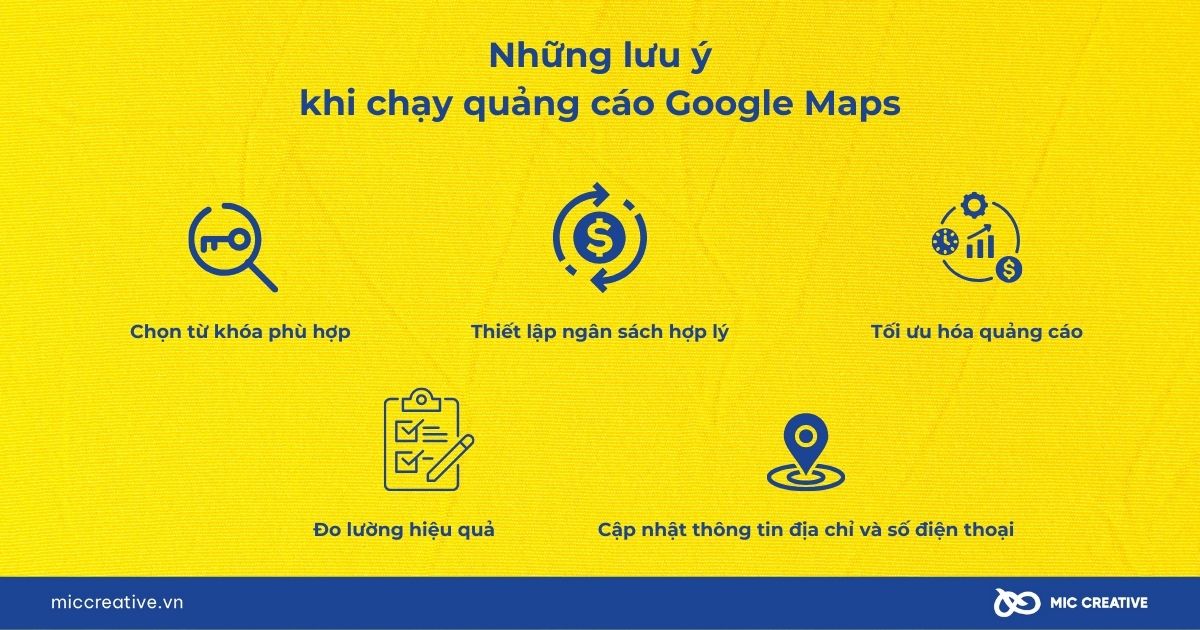 Những điều cần lưu ý khi chạy quảng cáo Google Maps