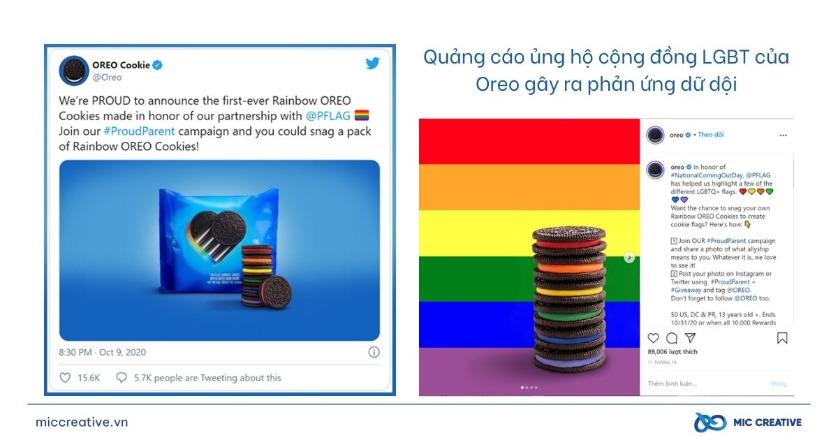 Oreo nhận được nhiều phản ứng trái chiều khi quảng cáo về LGBT