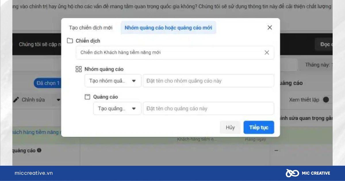 Cách mở trình quản lý quảng cáo trên Facebook