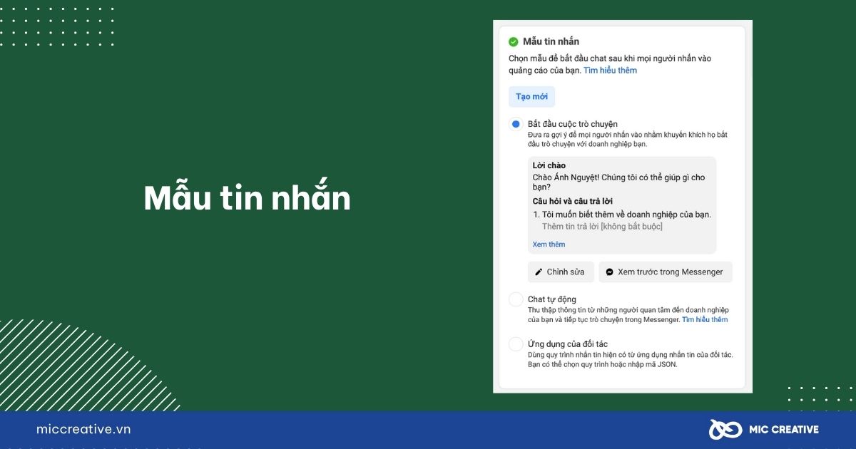 Mẫu tin nhắn
