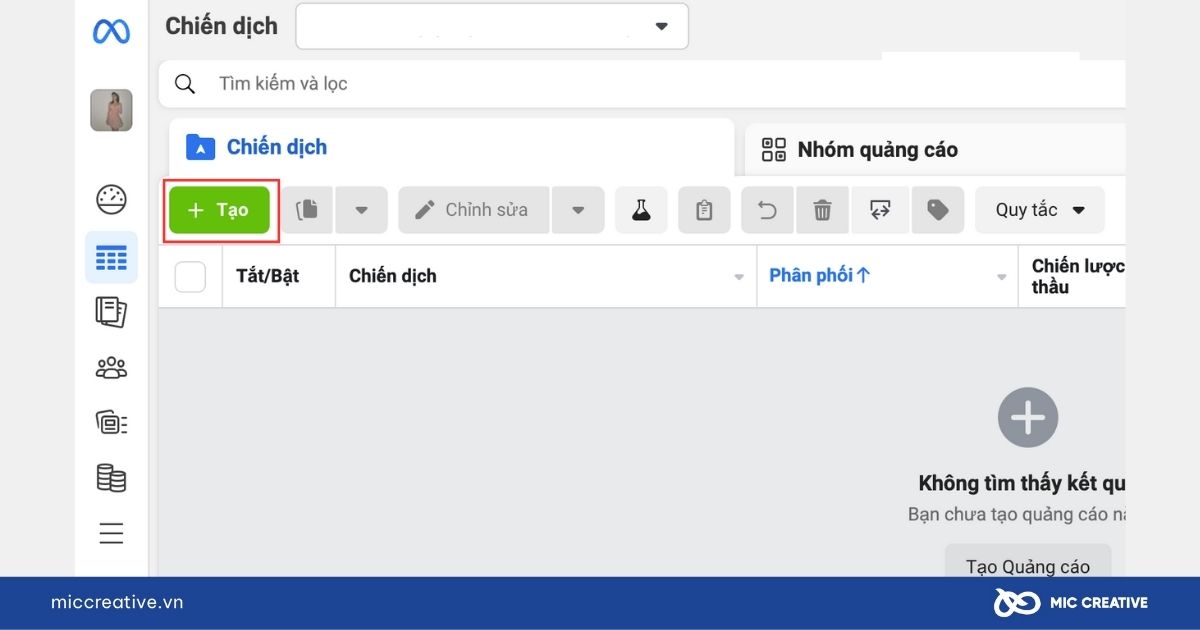 Tạo chiến dịch quảng cáo mới
