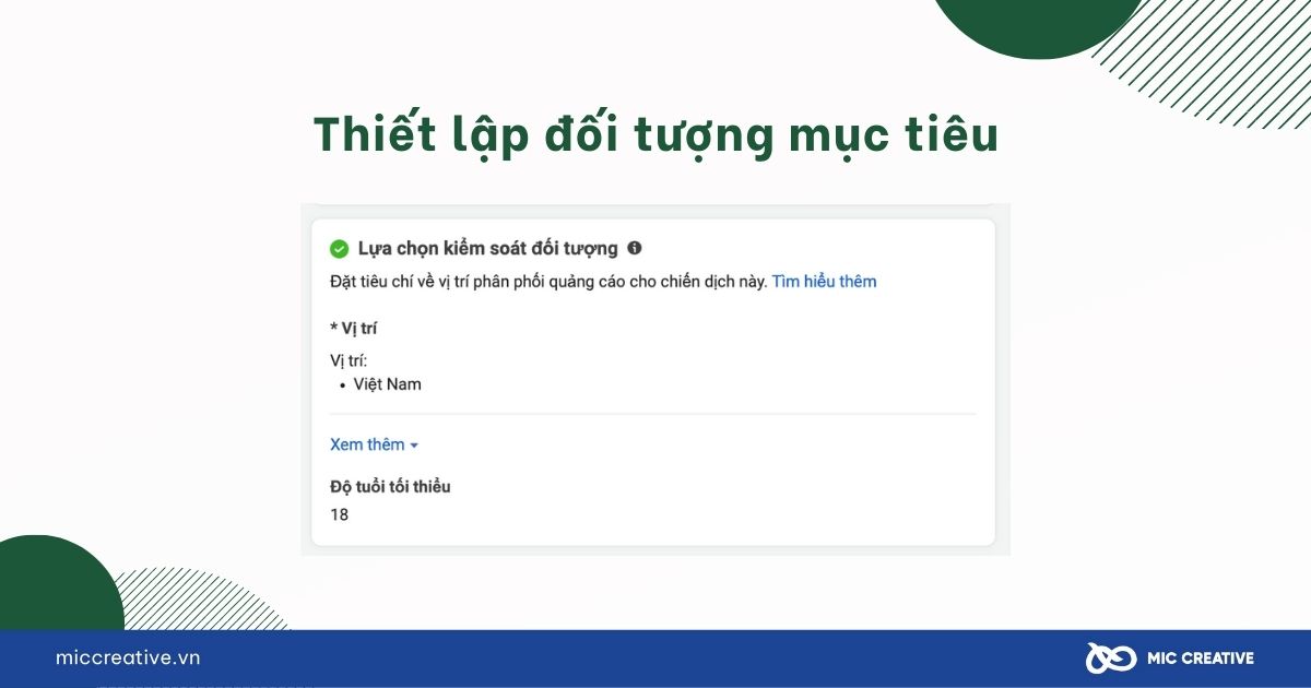 Thiết lập đối tượng mục tiêu