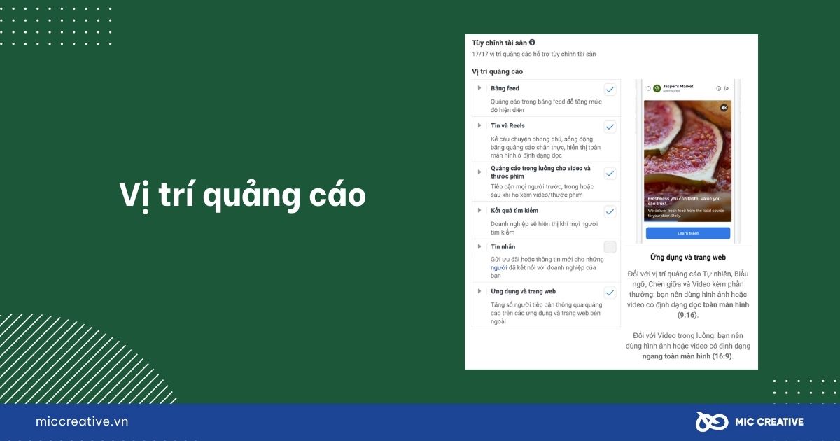Vị trí quảng cáo