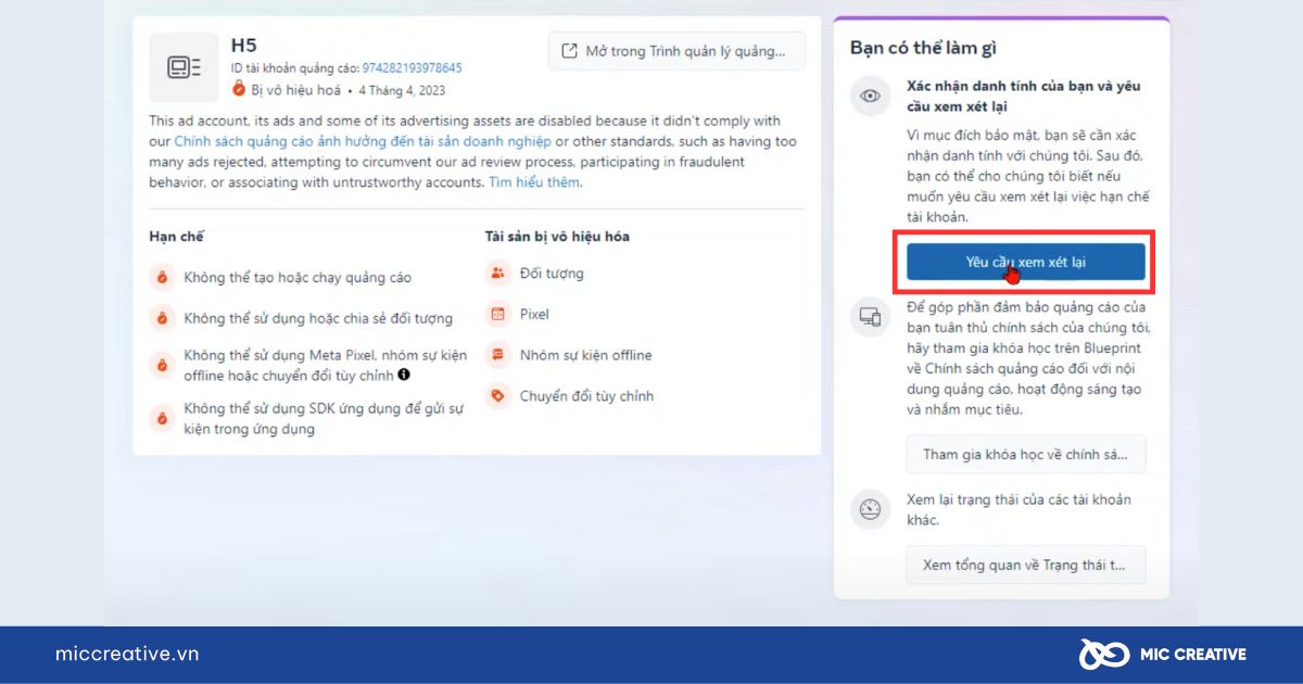 Bài viết quảng cáo bị gắn cờ