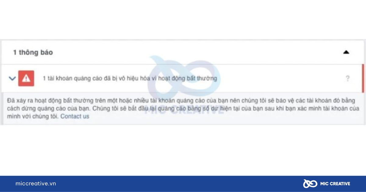 Bài viết quảng cáo bị gắn cờ