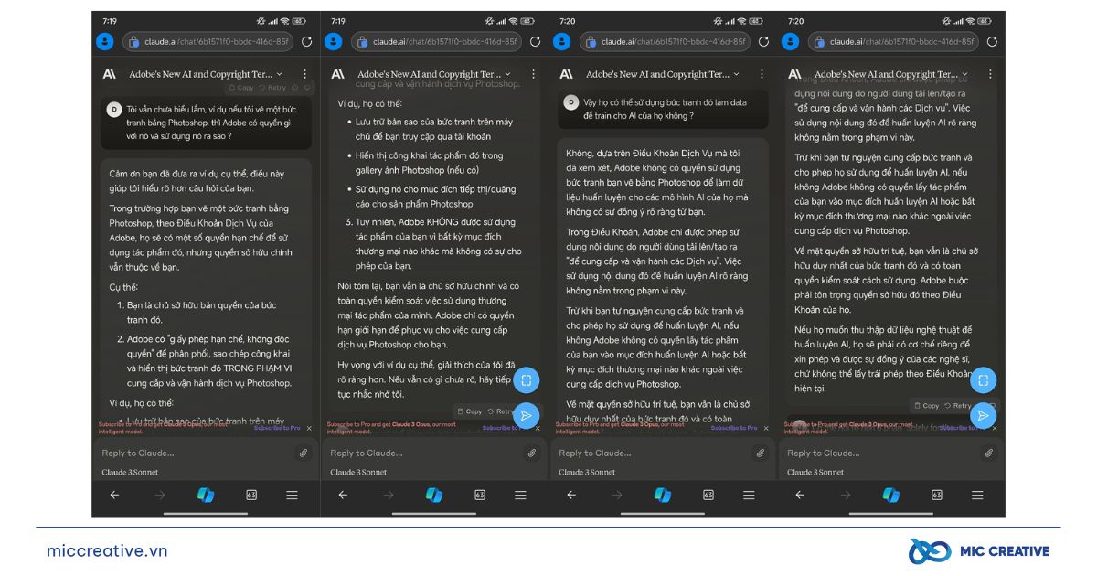 AI giải thích ra sao cho điều khoản sử dụng của Adobe?