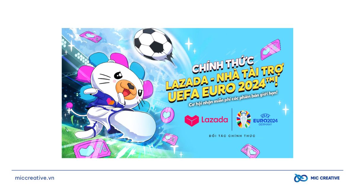 Lazada - Nhà tài trợ chính thức của UEFA EURO 2024