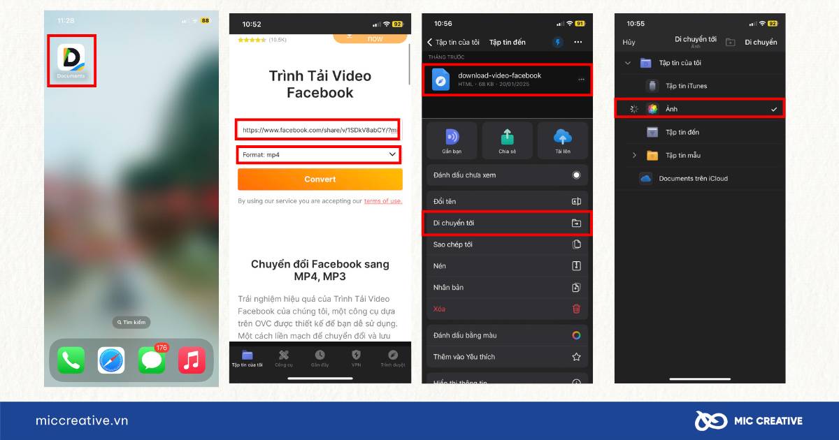 Cách tải video Facebook riêng tư về Iphone