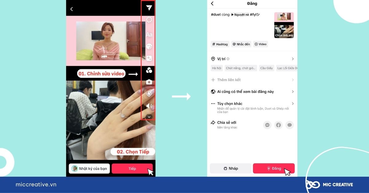 Duet trên TikTok nghĩa là gì