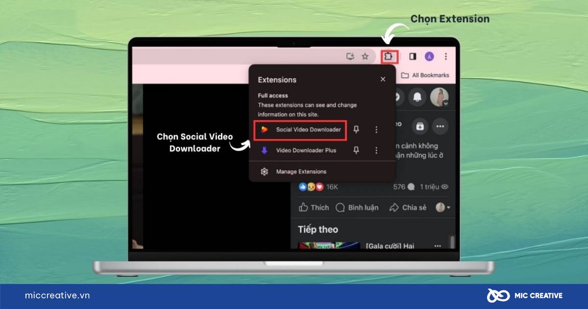 Chọn Social Video Downloader để tải video Facebook riêng tư
