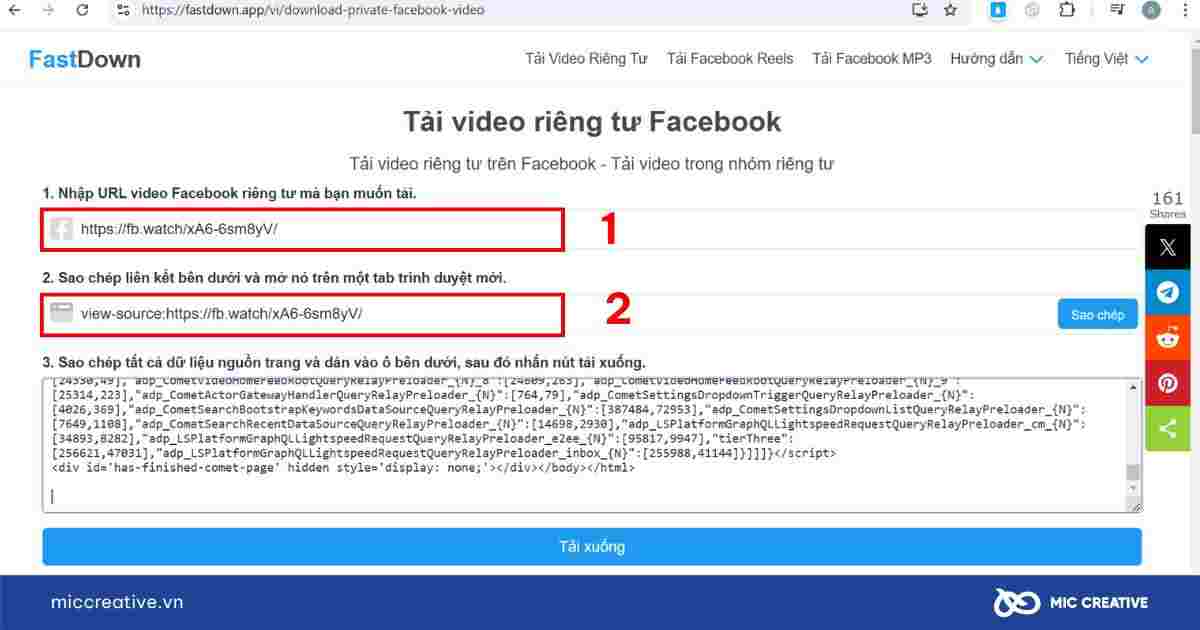 Lấy URL trang mã nguồn