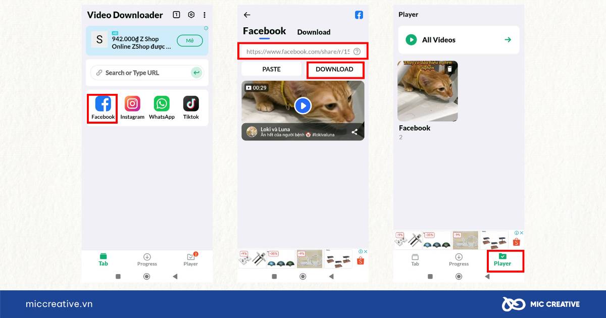 Tải video Facebook riêng tư về máy Android