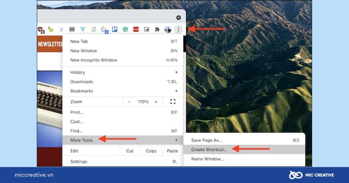 Tạo lối tắt Facebook trên Chrome