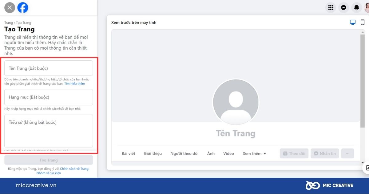 cách lập fanpage trên facebook