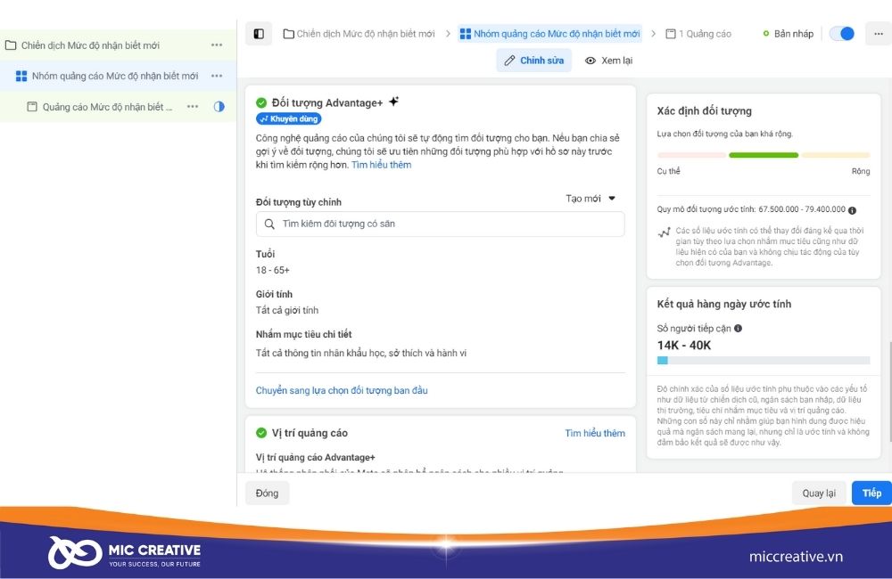 trình quản lý quảng cáo facebook