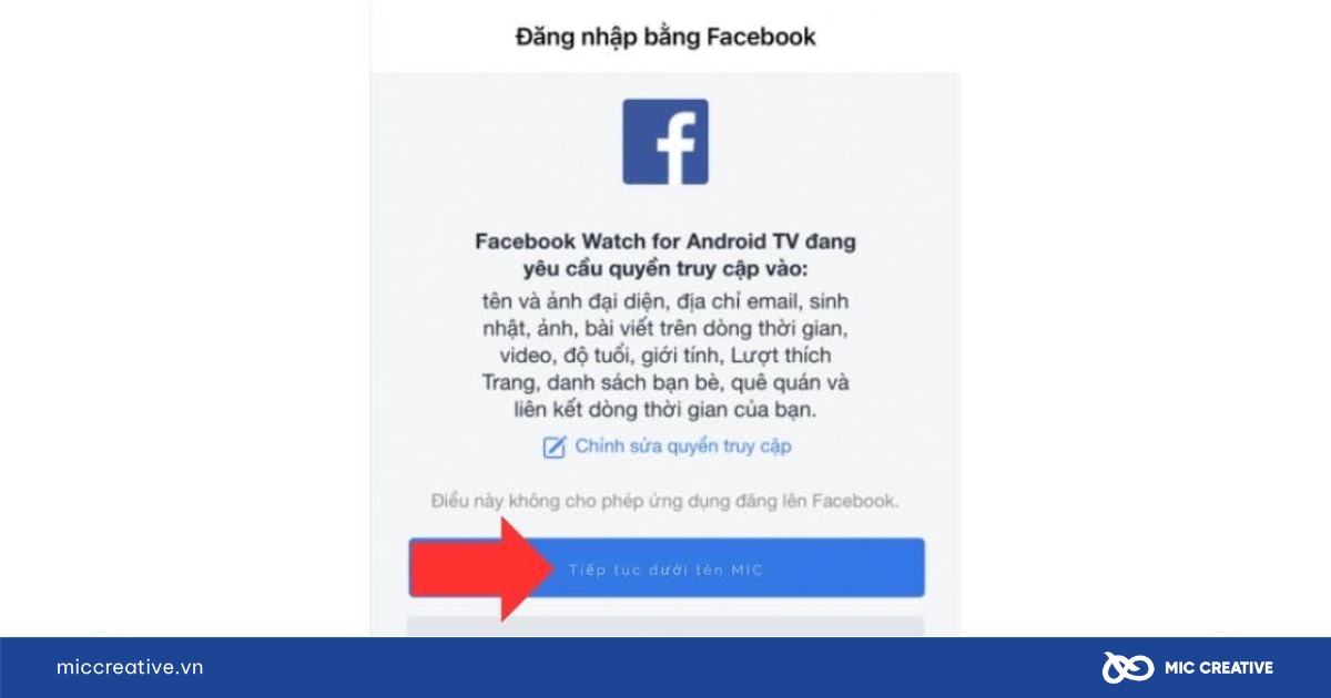 Liên kết với Facebook