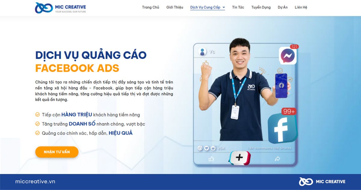 MIC Creative - Nhà cung cấp tài khoản Facebook Ads uy tín