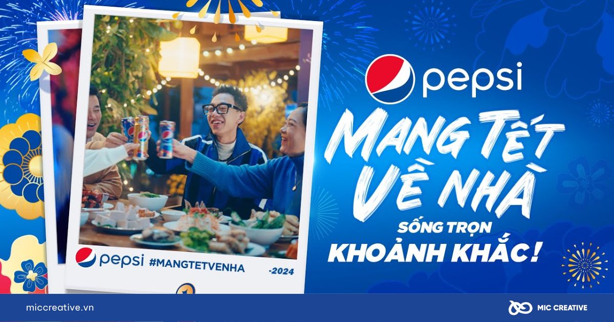 Banner quảng cáo Pepsi chiến dịch Mang tết về nhà