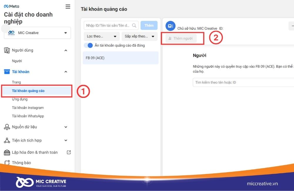 trình quản lý quảng cáo facebook
