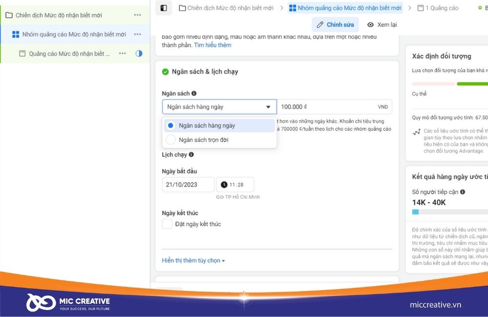 trình quản lý quảng cáo facebook