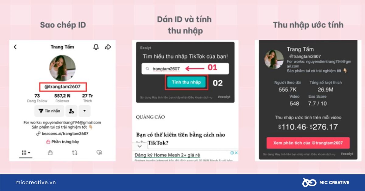 Tìm hiểu thu nhập TikTok qua Exolyt