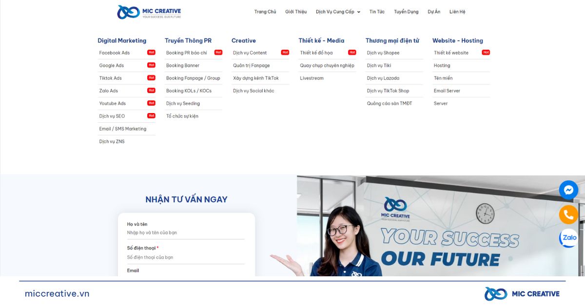 Website thiết kế tốt giúp người dùng dễ dàng nắm bắt