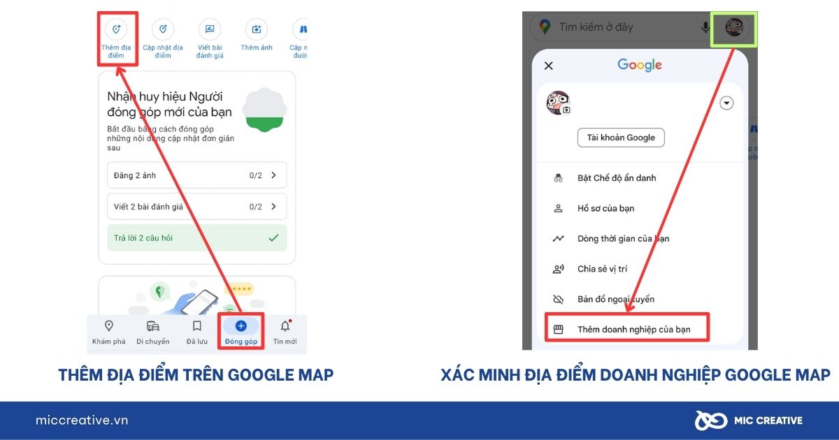Thêm địa chỉ trên App điện thoại