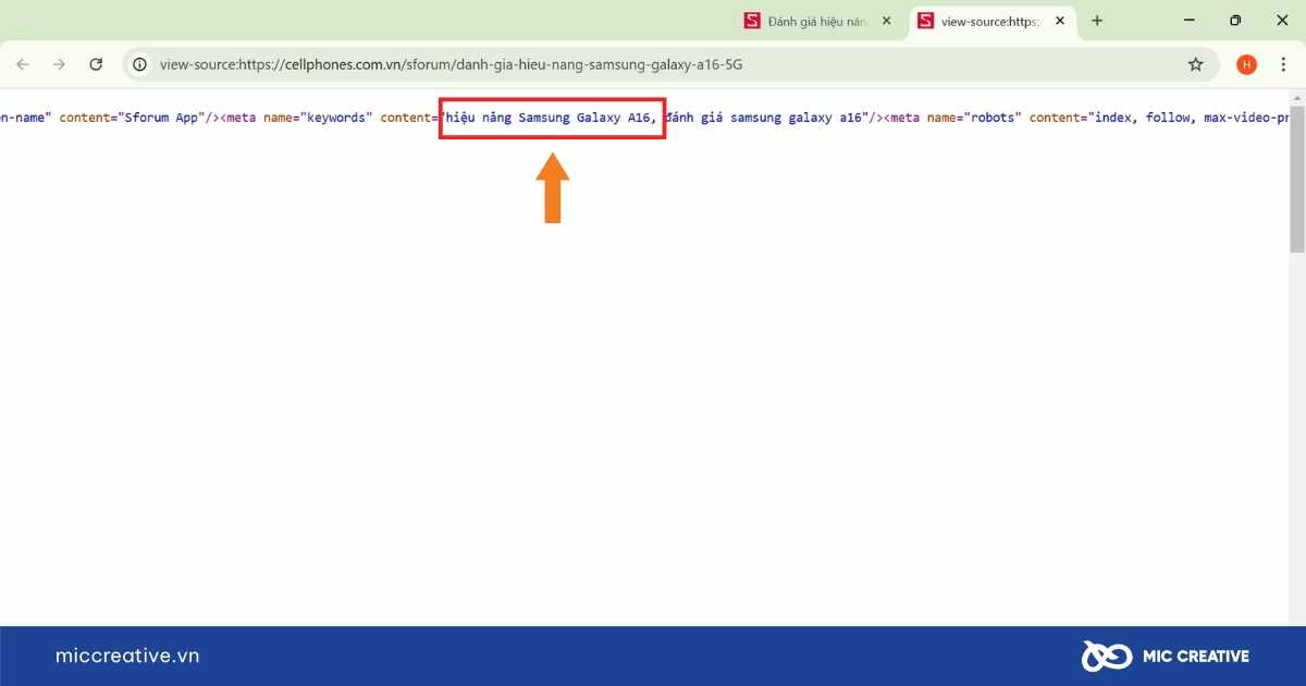 Meta keywords là gì