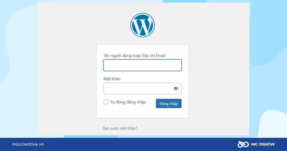Đăng nhập wordpress