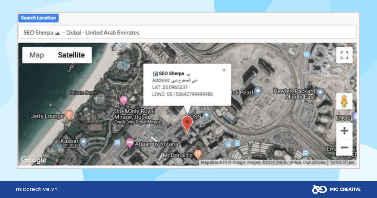 Tìm kiếm vị trí GPS để gắn thẻ