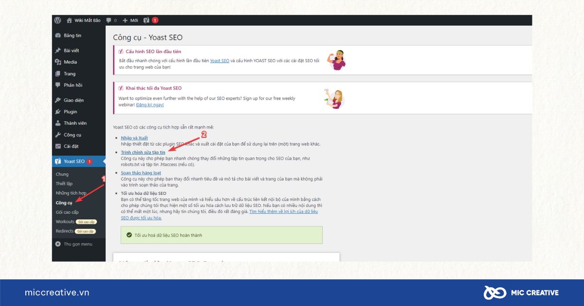 Tạo tệp Robots.txt bằng plugin Yoast SEO