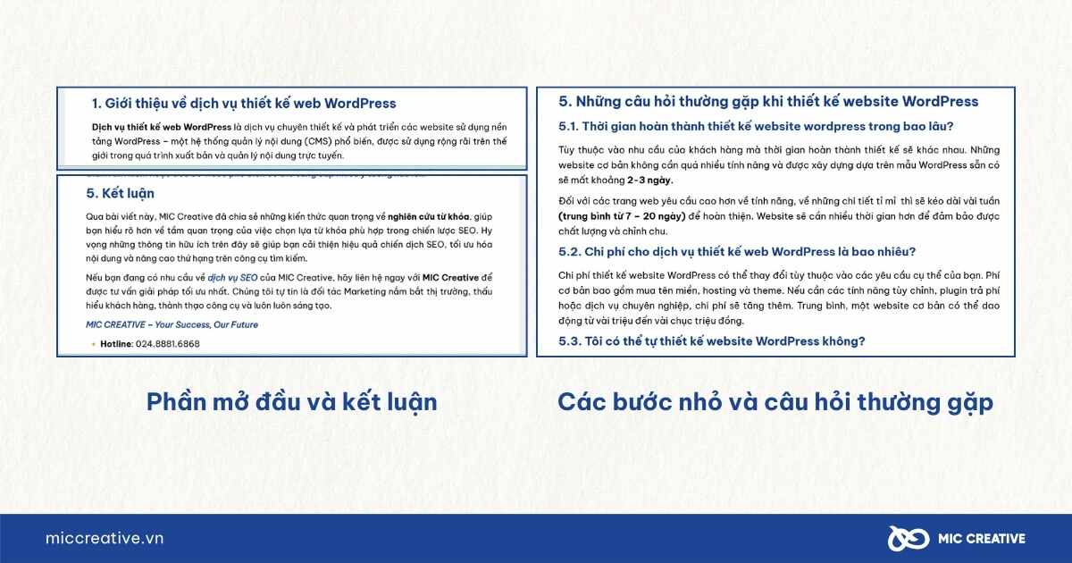 Vị trí xuất hiện của thẻ Subheading