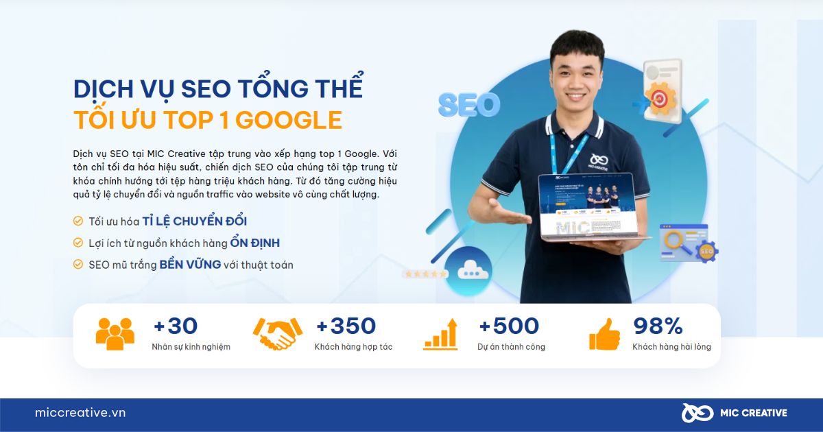 Dịch vụ SEO tổng thể overview tại MIC Creative