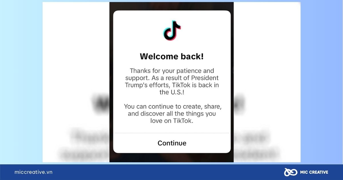 TikTok hoạt động trở lại tại Mỹ