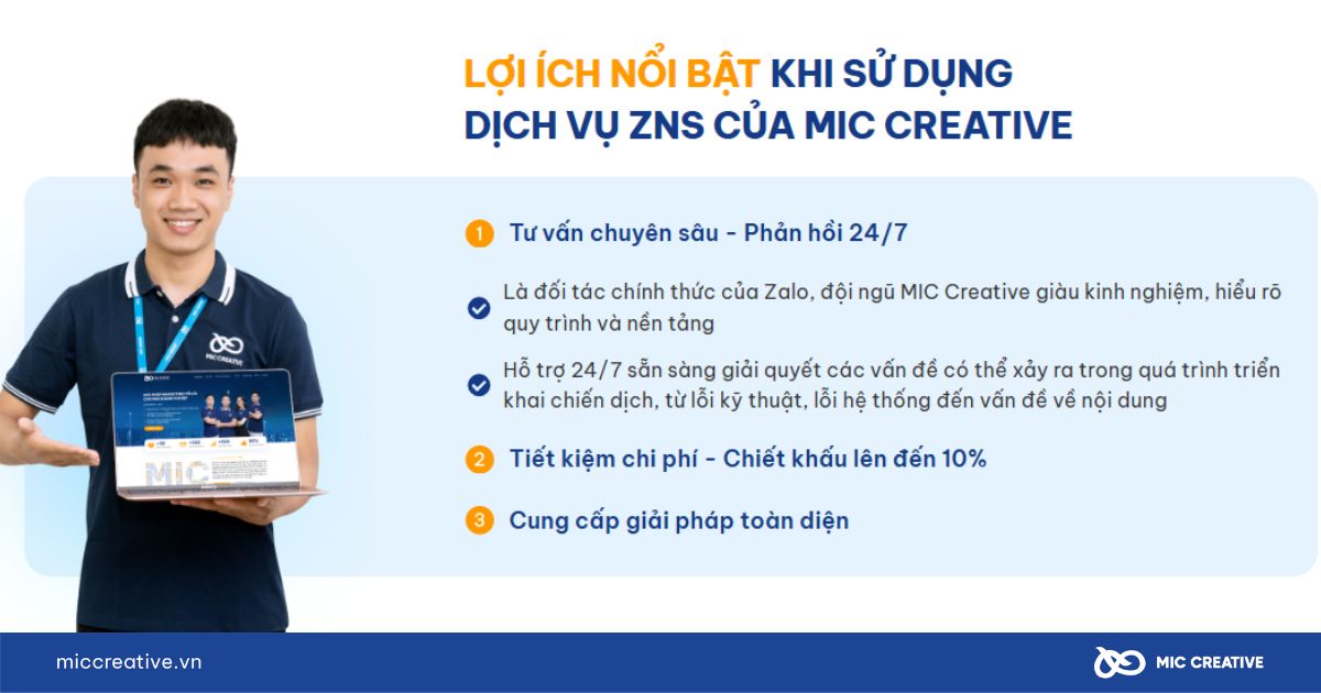 Lý do bạn nên sử dụng dịch vụ ZNS của MIC Creative
