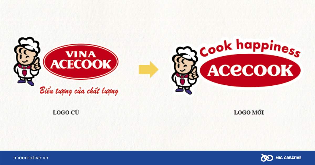 Acecook đổi mới slogan và logo