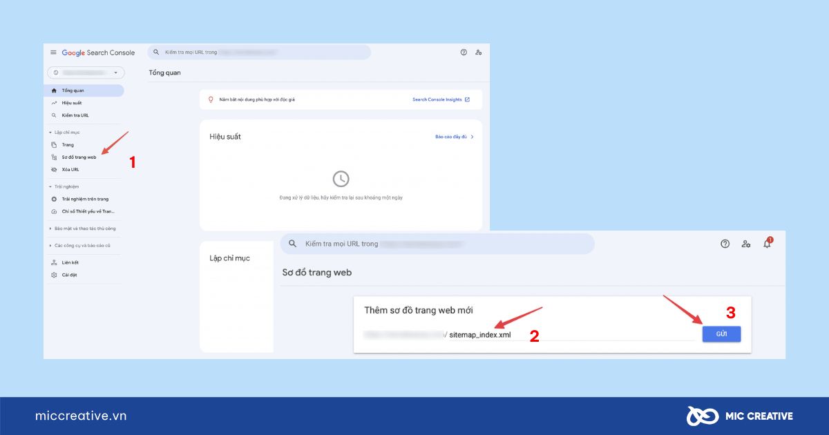 Các bước gửi sitemap để Google thu thập dữ liệu