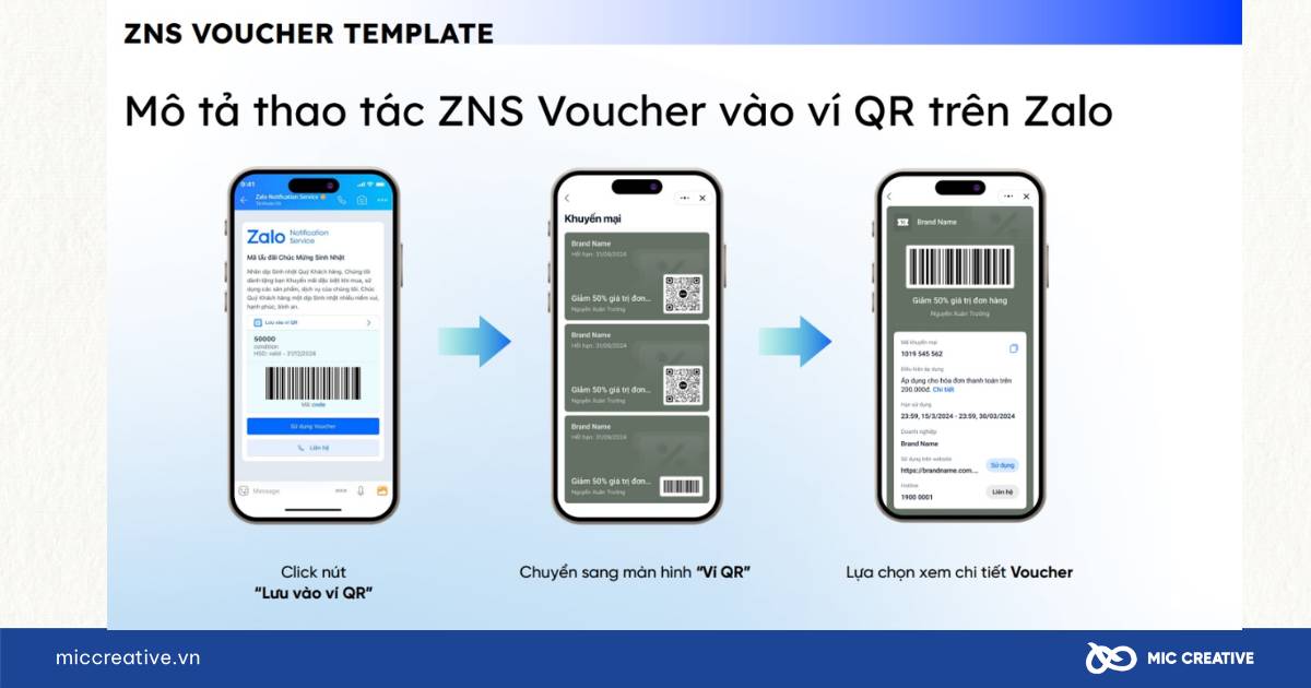 Các thao tác Lưu vào ví QR