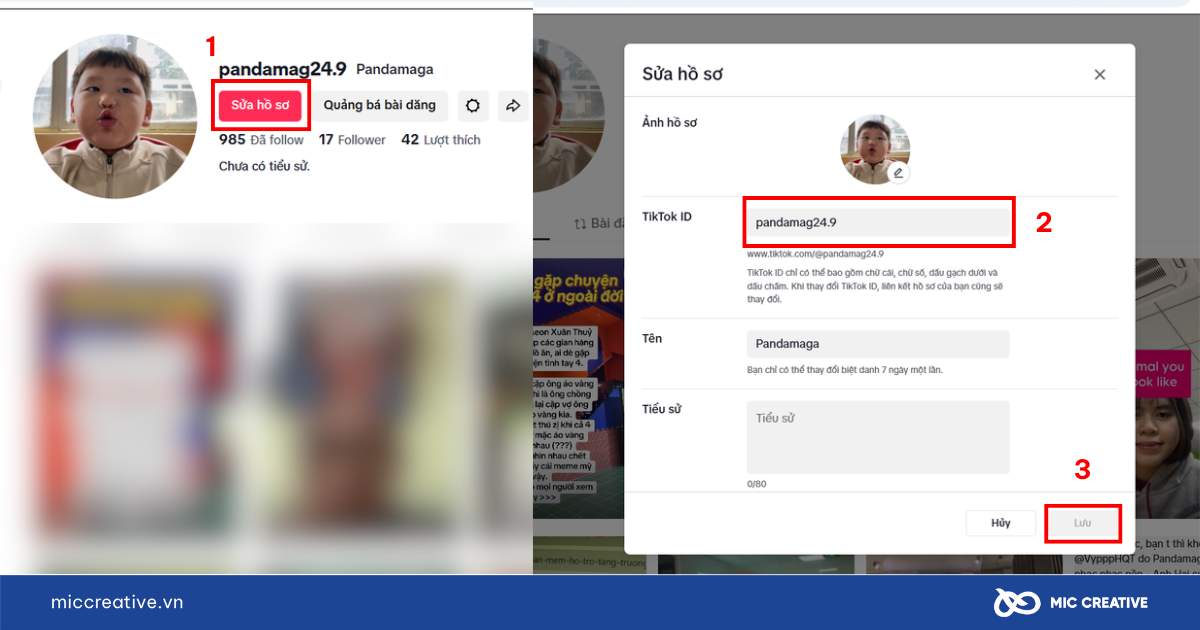 Cách thay đổi ID TikTok trên máy tính