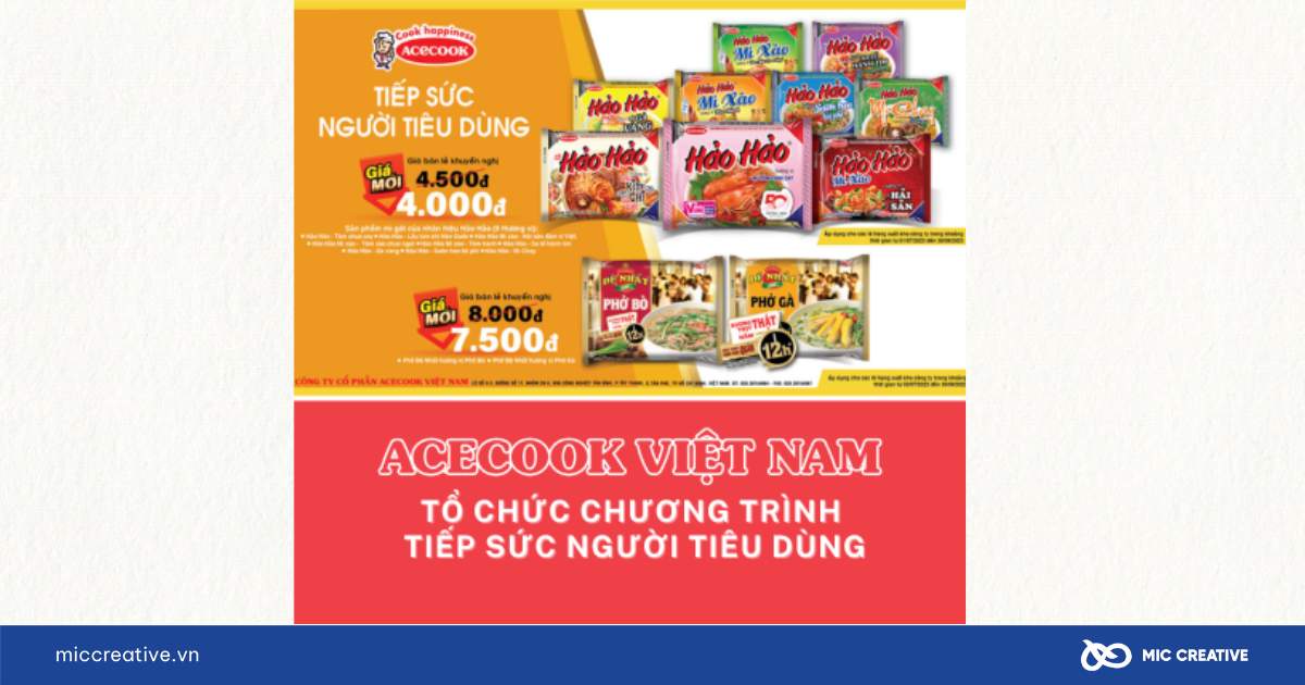 Chương trình tiếp sức người tiêu dùng của Acecook Việt Nam
