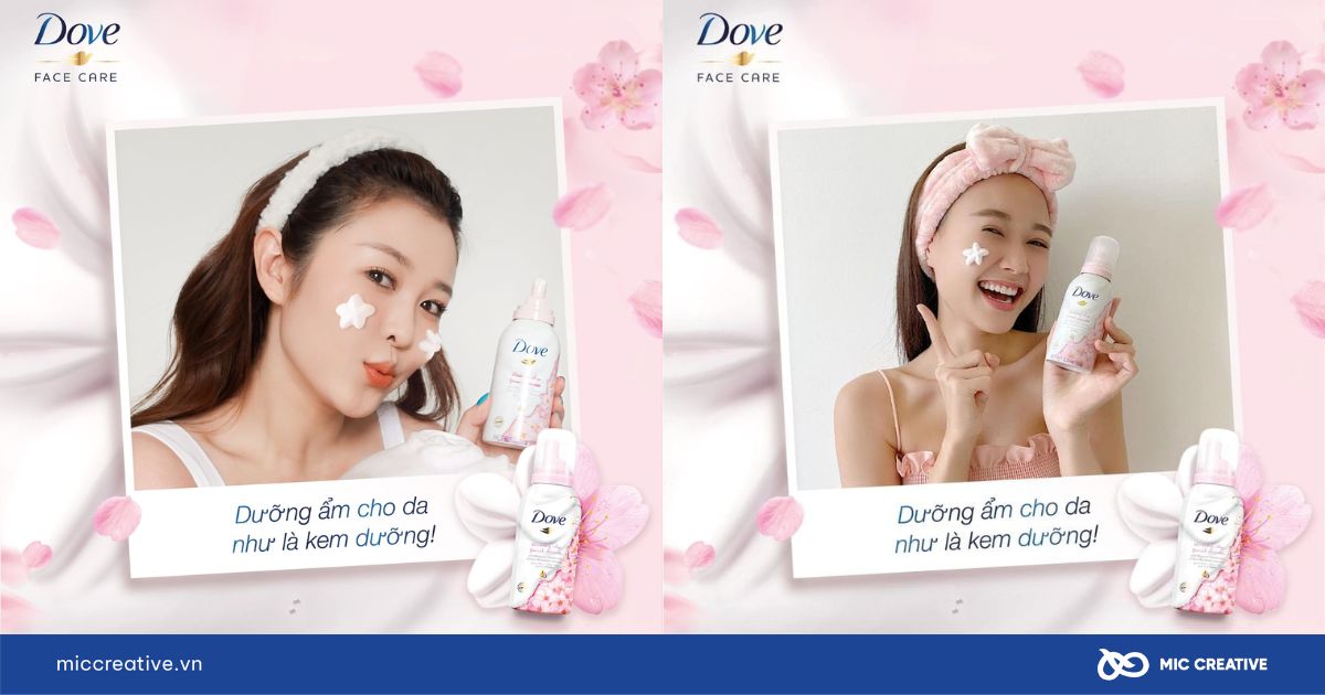 Dove hợp tác với KOL Ribi Sachi và Nhung Gumiho