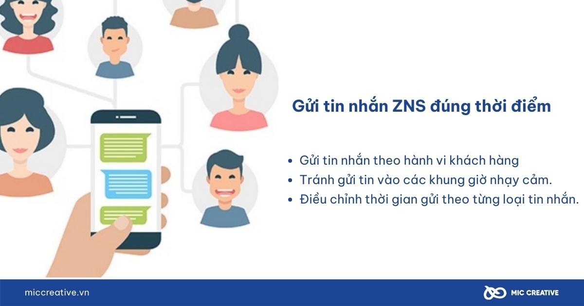 Gửi tin nhắn ZNS đúng thời điểm