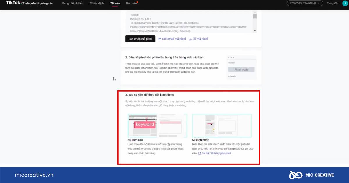 Hai phương thức thiết lập TikTok Pixel thủ công