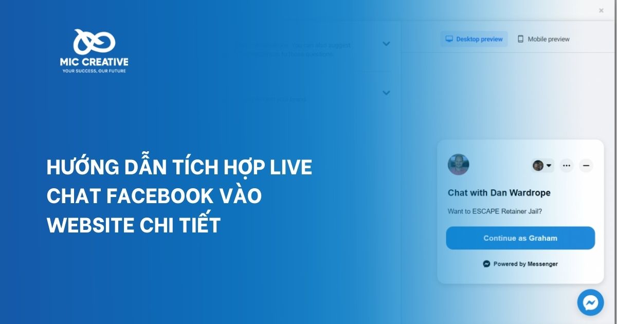 Hướng dẫn tích hợp Live Chat Facebook vào website chi tiết