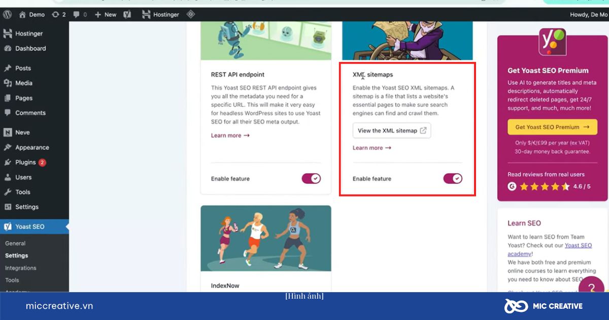 Lấy XML Sitemap bằng công cụ Yoast SEO
