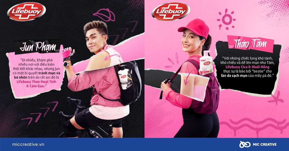 Lifebuoy hợp tác với Jun Phạm và Thảo Tâm
