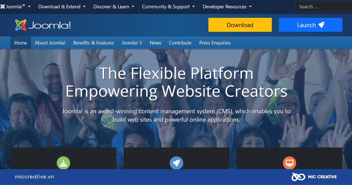 Nền tảng thiết kế website Joomla
