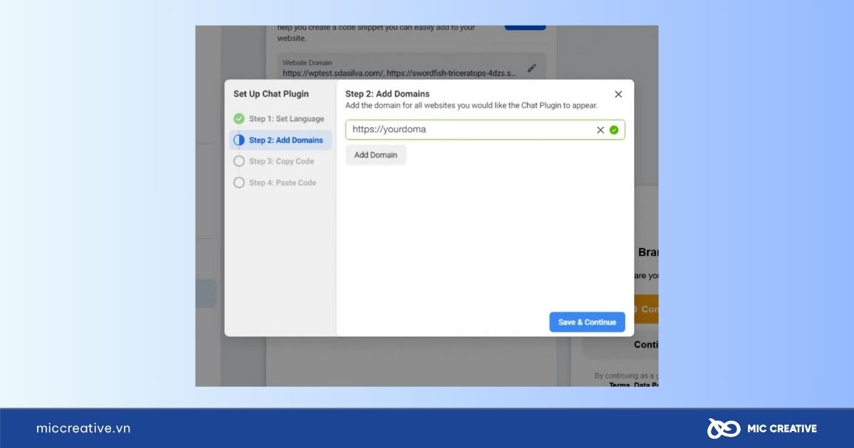 Nhập tên miền trang web 