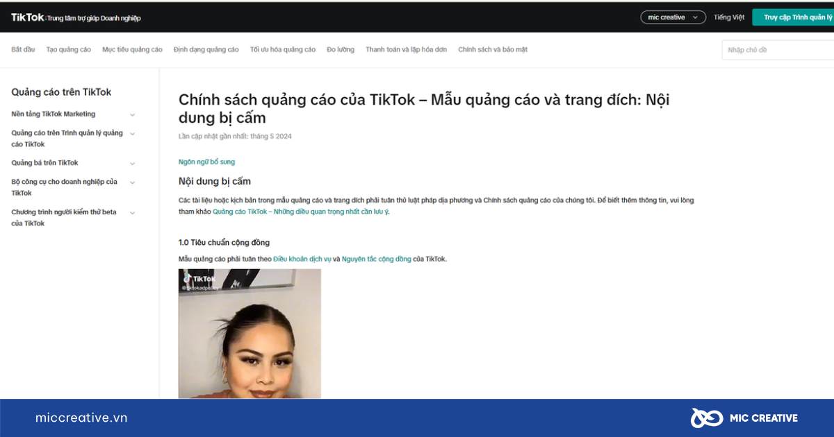 Nội dung vi phạm và quy định bị cấm của TikTok