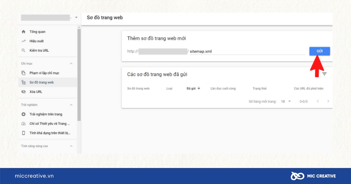 Nộp sơ đồ trang web cho Google Search Console